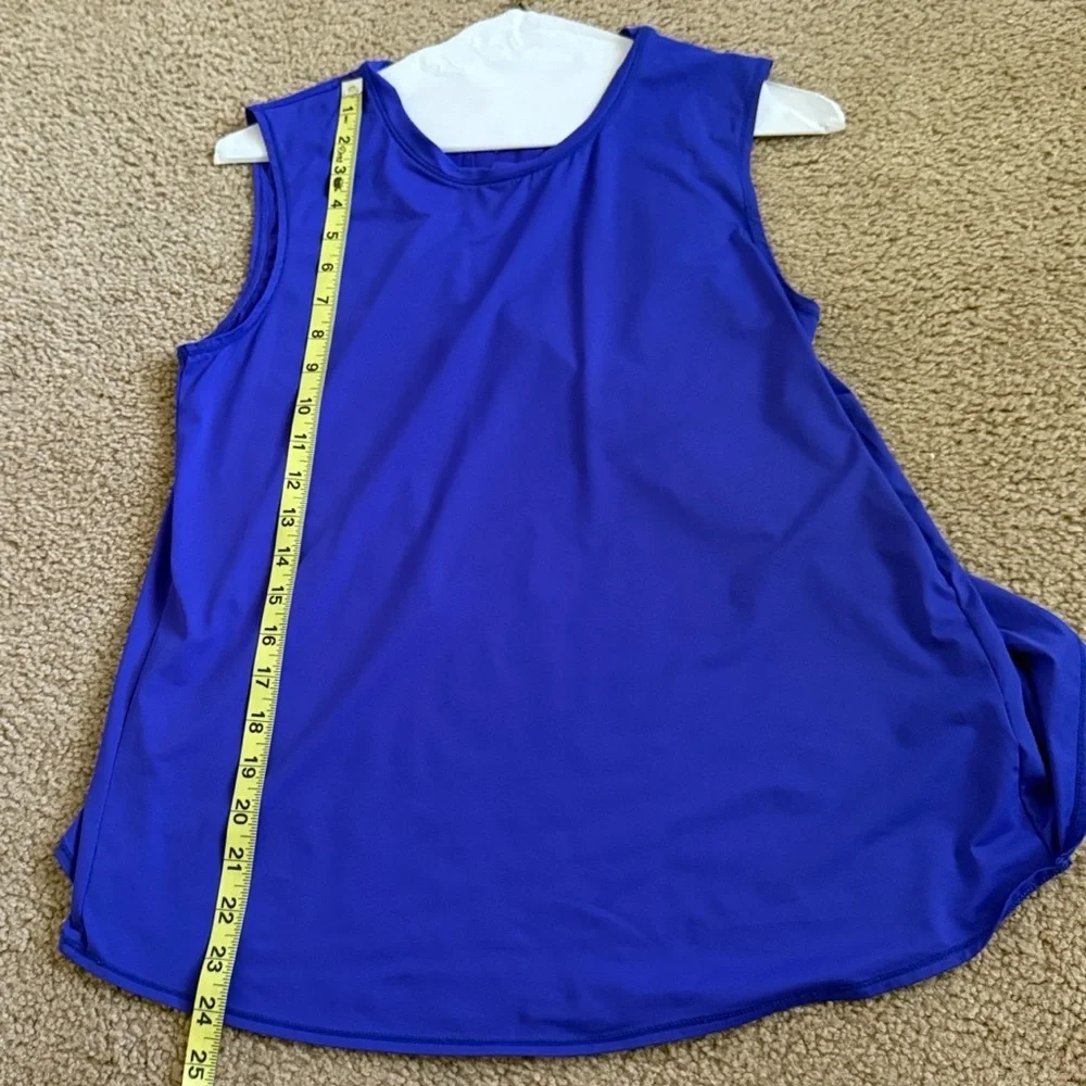 Athleta Sunlover UPF Tank Top - Cobalt Blue Tulip Back- size small